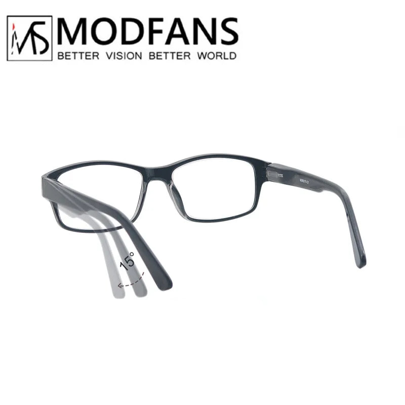 Large Reading Glasses Men Rectangle Oversize Frame Readers Eyeglasses Spring Hinge High Quality Comfortable Wear with Diopter