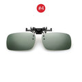 VIVIBEE Men Polarized Flip Up Clip on Sunglasses Black Driving UV400 Women Square S M L Goggles Night Vision Fishing Glasses