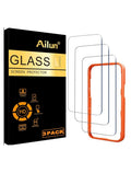 3 Pack Screen Protector for iPhone 16 Pro Max Tempered Glass with Frame