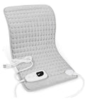 Deepsoon Heating Pad 24 x 12 Inch Electric 6 Heat Settings 4 Timers Light Gray
