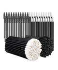 600 Piece Disposable Makeup Applicator Set Mascara Wands Lip Brushes Black