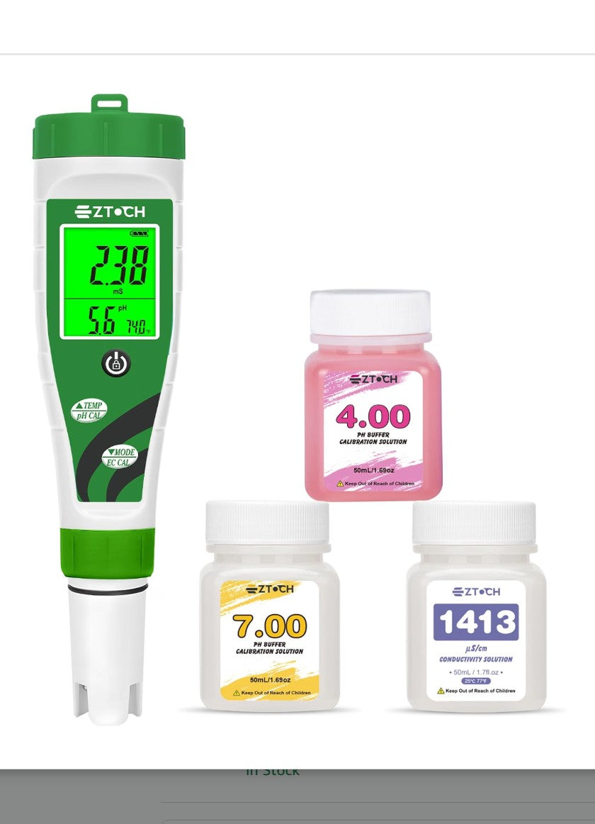 Digital pH and Conductivity Water Quality Tester for Hydroponics, Aquarium, Pool and Drinking Water