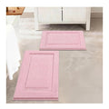 SHACOS Microfiber Bath Rug Set of 2, Pink, 32 x 20 in and 24 x 16 in, Non Slip Washable