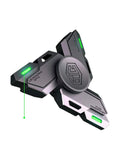 Glow in the Dark Metal Fidget Spinner Three Blade Hand Spinner, Black