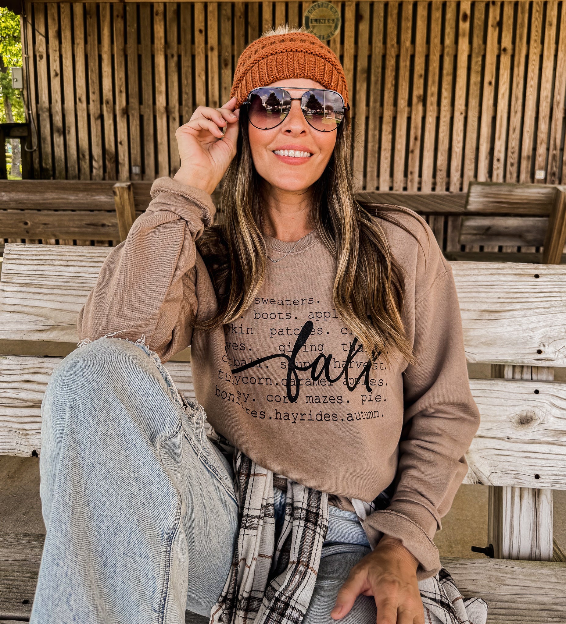 Fall Words SUPER SOFT Sweatshirt *TAN (S-2X) Bella Canvas