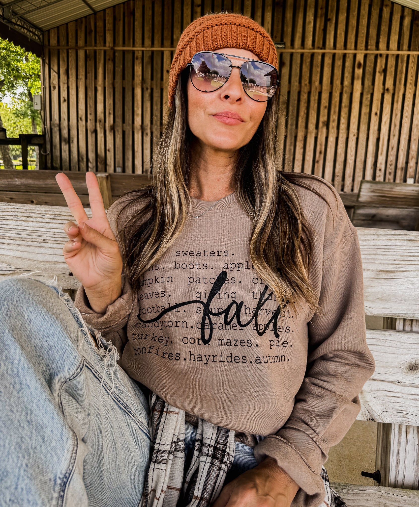 Fall Words SUPER SOFT Sweatshirt *TAN (S-2X) Bella Canvas