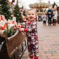 Red long sleeves ho ho ho santa baby Christmas romper