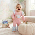 Long sleeves pumpkin shoes baby girls fall romper