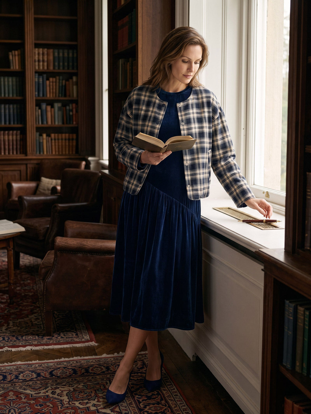 Tencel Linen Reversible Crew Neck Casual Jacket CHLOE