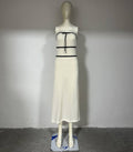 Women Clothing Tube Top Dress High Grade Knitted Maxi Dress Spring Autumn High Grade Maxi Dress