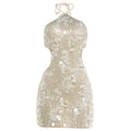 Summer Women Clothing Night Club Sexy Backless Halter Lace up Fashionable Sequ Sheath Dress