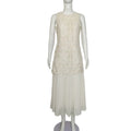 French Heavy Industry Jacquard Embroidery Faux Two Piece Sleeveless Dress Women Niche Design Pleated Midi Dress Summer