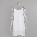Solid Color Strap Backless Nightdress Soft Skin Friendly Comfortable Pajamas Ladies Homewear