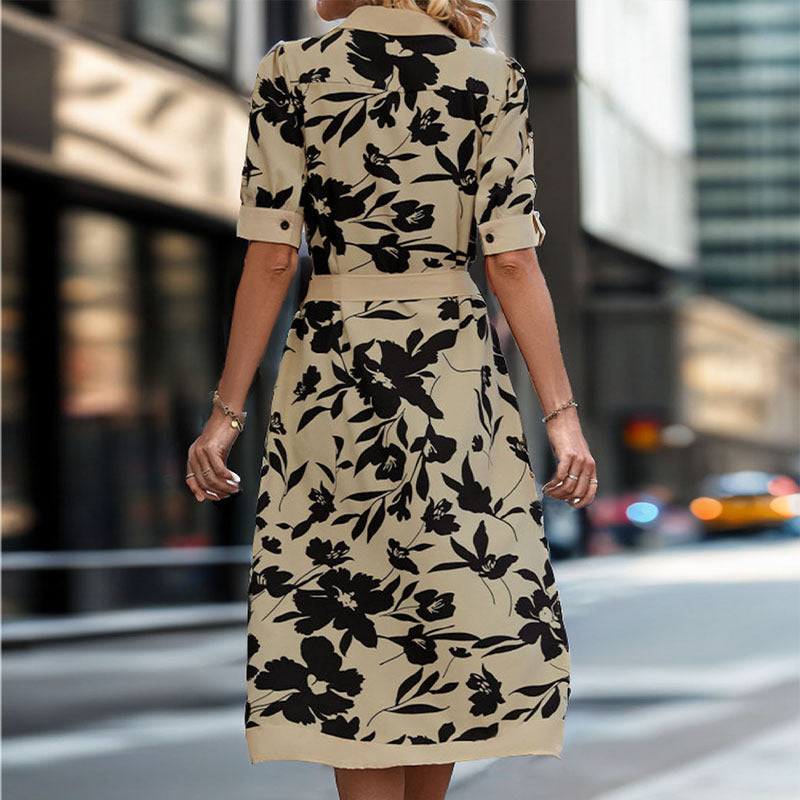 Summer Women Shirt Floral Printed Dress