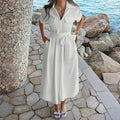 Women Clothing Spring Summer French Elegant Graceful Fashionable Shirt Dress