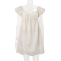Women Clothing Summer Lace Embroidered Loose Puff Sleeves Sweet Elegance Dress