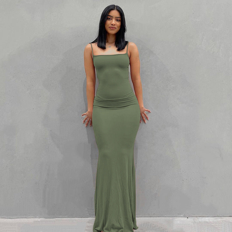 Women Clothing Dress Casual Slim Strap Home Maxi Dress