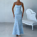 Elegant Evening Dress Hip Spaghetti Straps Dress Women Clothing Summer