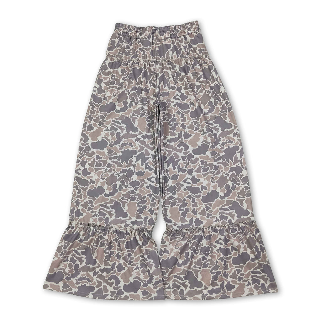 Khaki camo patchwork adult women pants