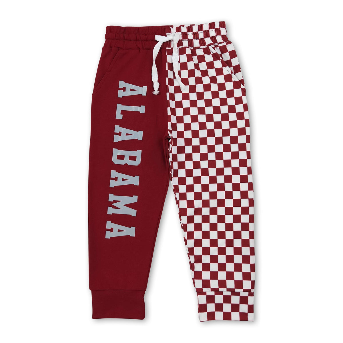 A plaid patchwork kids boys team pants