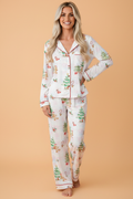 Christmas Plaid Gingerbread Top & Pants Pajama Set