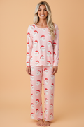 Christmas Santa Raglan Top & Pants Pajama Set