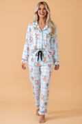 Christmas Plaid Ruffle Shirt & Pants Pajama Set