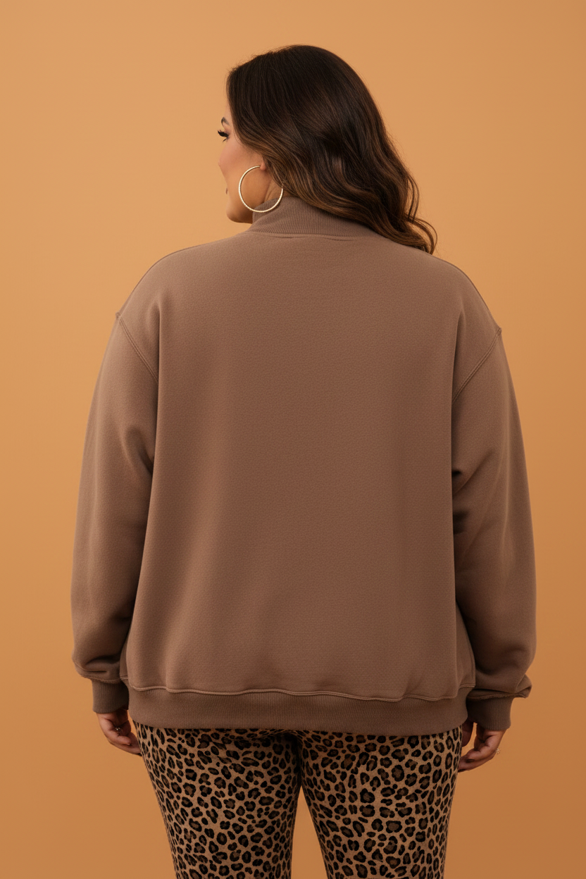 Plus Size WWJD/AMEN Reversible Exposed Seam Sweatshirt
