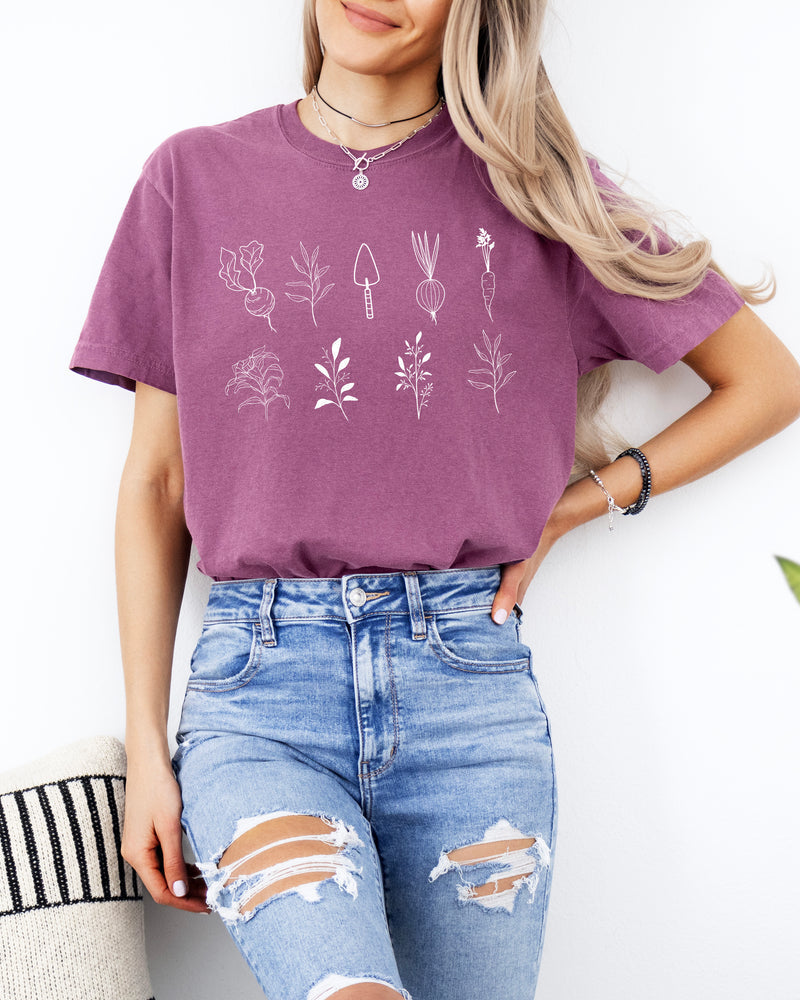 Plant Gardening Vegetable Botanical Comfort Colors T Shirt