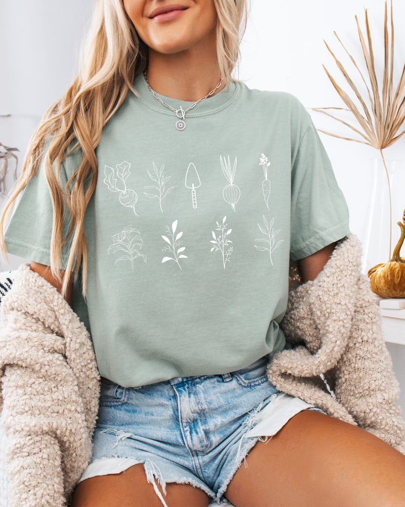 Plant Gardening Vegetable Botanical Comfort Colors T Shirt
