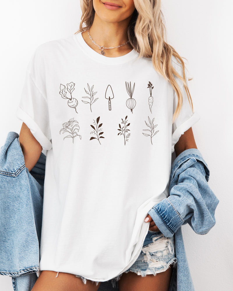 Plant Gardening Vegetable Botanical Comfort Colors T Shirt
