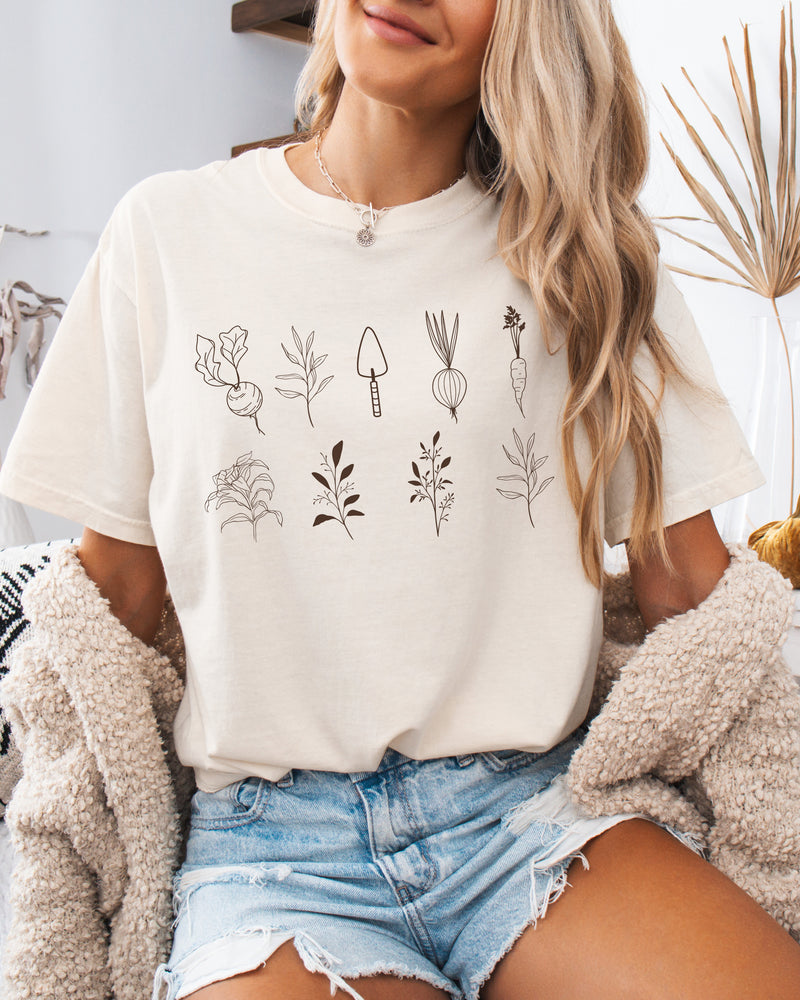 Plant Gardening Vegetable Botanical Comfort Colors T Shirt