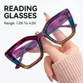 Progressive Purple Gradient Reading Glasses with Metal Hinge Frame Fashionable Prescription Reading Eyeglasses for Adults
