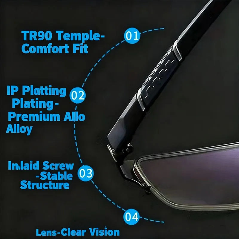 Men Reading Glasses Retro Business Hyperopia Glasses Anti Blue Light Reading Glasses 0 +1.0 To +4.0 Glasses
