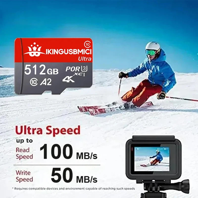 Micro Memory Card SD Cards TF Cards Flash Card 32GB/256GB/16GB/64GB/512GB Wide Compatibility for Security Camera
