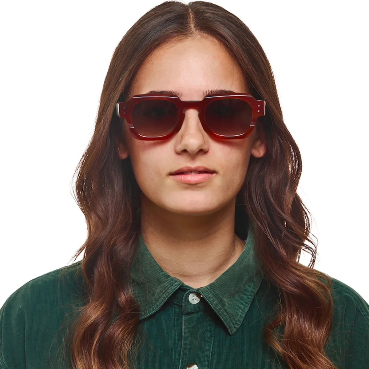 Ins Popular Trending Women Square Sunglasses Men Vintage Clear Lens Frame Rivets Punk Female Shades UV400 Male Sun Glasses