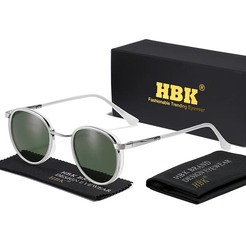 HBK Trendy and Avant-Garde Men's Polarized Sunglasses Personalized Design Fashionable Unisex UV400 Sun Glasses Ideal for Gifts