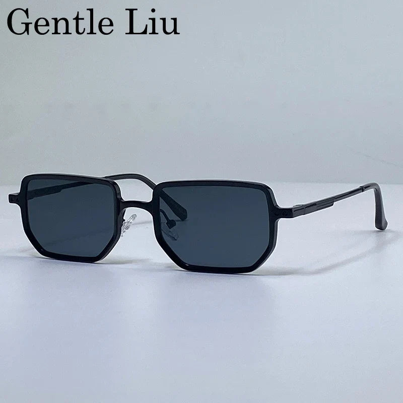 Classic Small Frame Steampunk Rectangle Sunglasses Men 2026 Luxury Brand Retro Punk Driving Sun Glasses For Male UV400 Shades