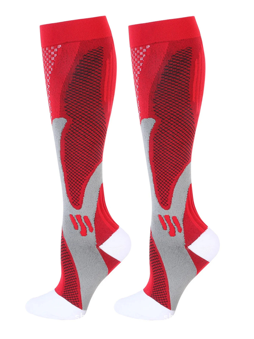 6Pairs Compression Socks 20-30mmHg High Stockings Men & Women Sports Marathon Cycling Football Varicose Veins EU35-45
