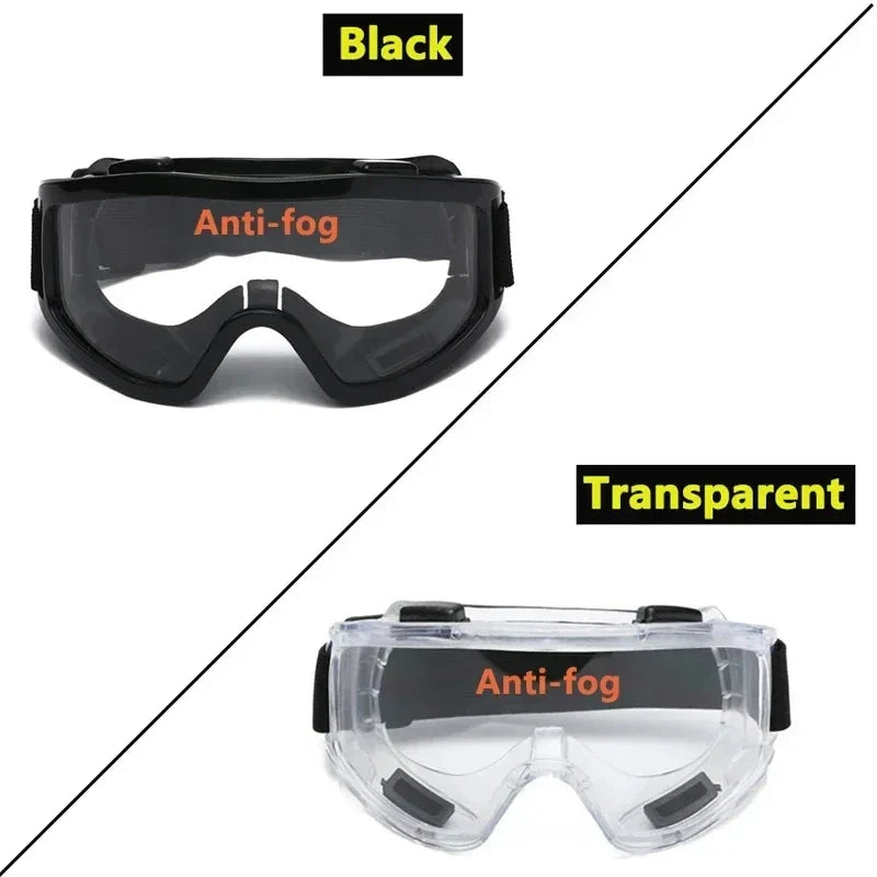 Clear Antifog Safety Goggles Anti Splash Windproof Protective Glasses for Industrial Work Lab Research Cycling Riding