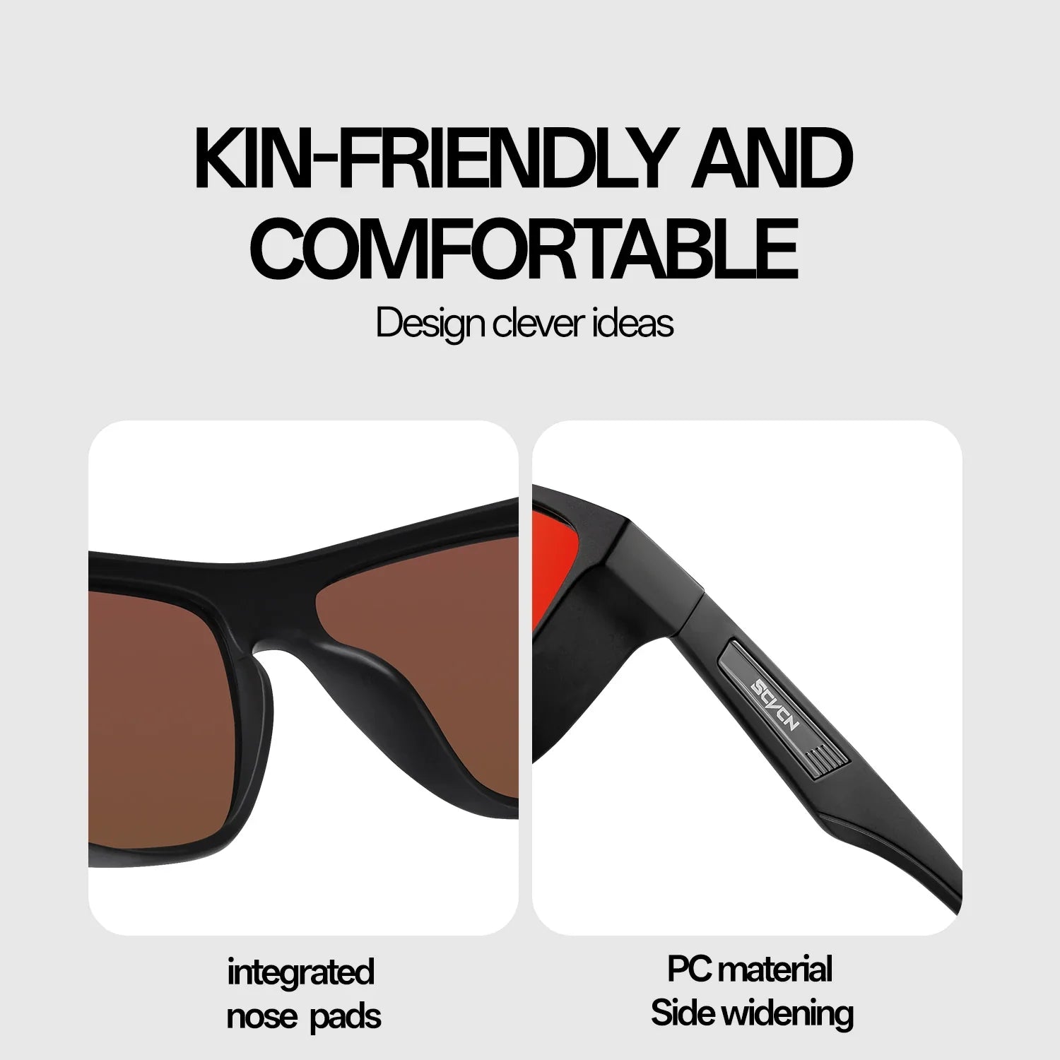 SCVCN Men Polarized Fishing Sunglasses Women Outdoor Water Sport Glasses Cycling Bike Sea Riverbank Fishing Beach UV400 Goggles