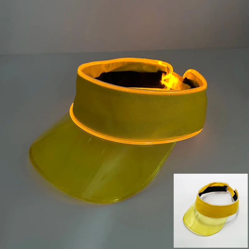 Glowing Summer Sunshade Cap Holidays Outdoor Hiking Running Sports LED Hat NightClub Rave Party Luminous Accessories Travel Hats