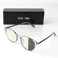 Men Women Progressive Multifocal Reading Glasses Round Design Titanium Alloy Luxury Brand Designer Clear Lens Comfortable Wear