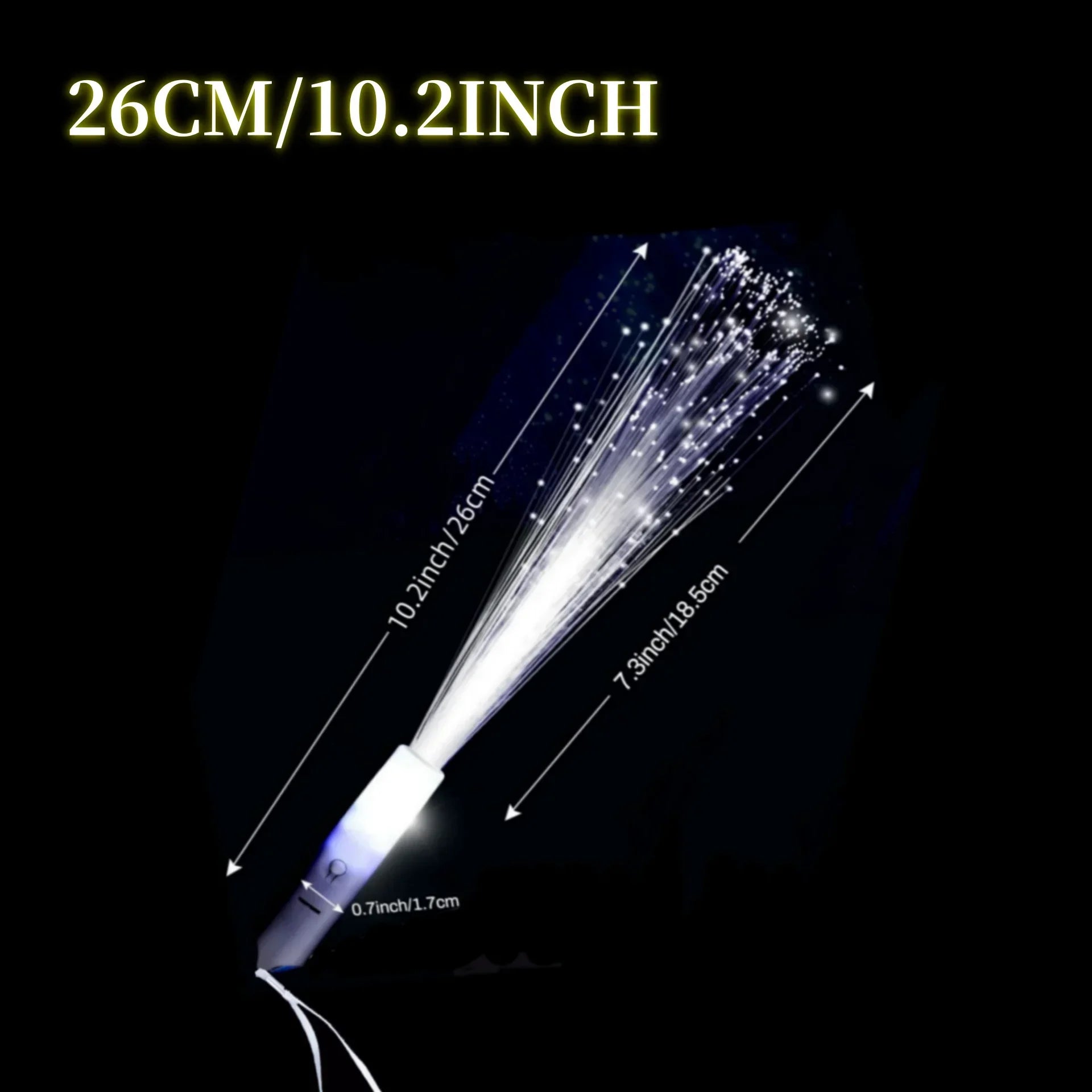 24-96PCS LED White Fiber Optic Wands For Wedding 3 Modes Flashing Glow Sticks for Kids Light Up Wand Dark Party Favors Birthday