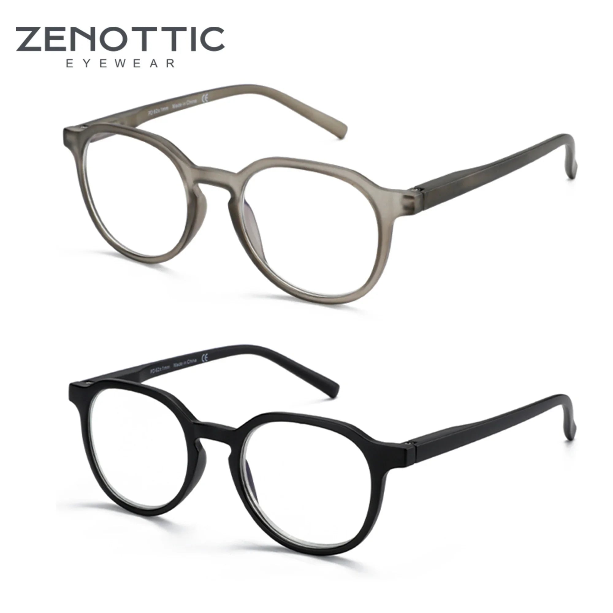 ZENOTTIC Retro Circular Anti-blue Light Glasses Blue Light Blocking Round Computer Eyeglasses for Unisex Fashion 420007