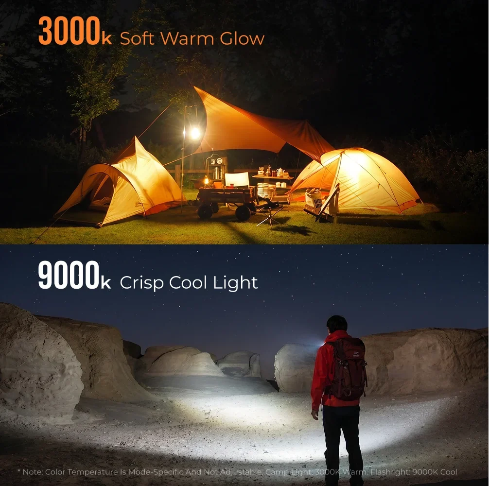 FLEXTAIL ZERO LANTERN - 56g Ultralight 2-in-1 Camping Light, 300LM Bright LED, IPX5 Waterproof for Camping Hiking Emergency