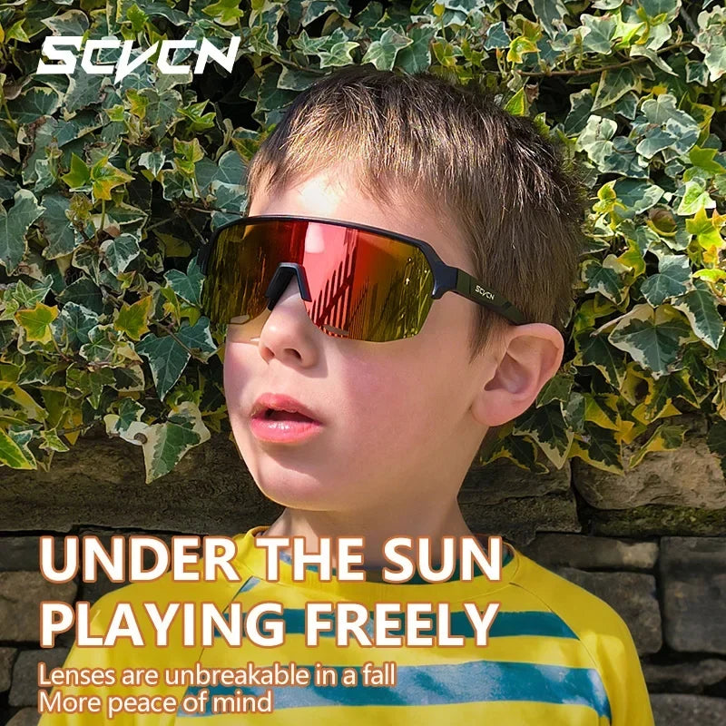 SCVCN New Children Cycling Sunglasses Outdoor Road Bike Eyewear Girls MTB Camping Hiking Glasses Teenager Sports UV400 Goggles