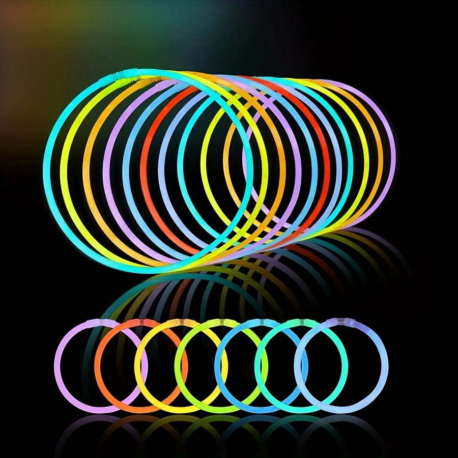 10/20/50/100pcs Glow Sticks Party Light Sticks DIY Bracelets Concerts Raves Neon Party Supplies Festivals Night Activities JXB