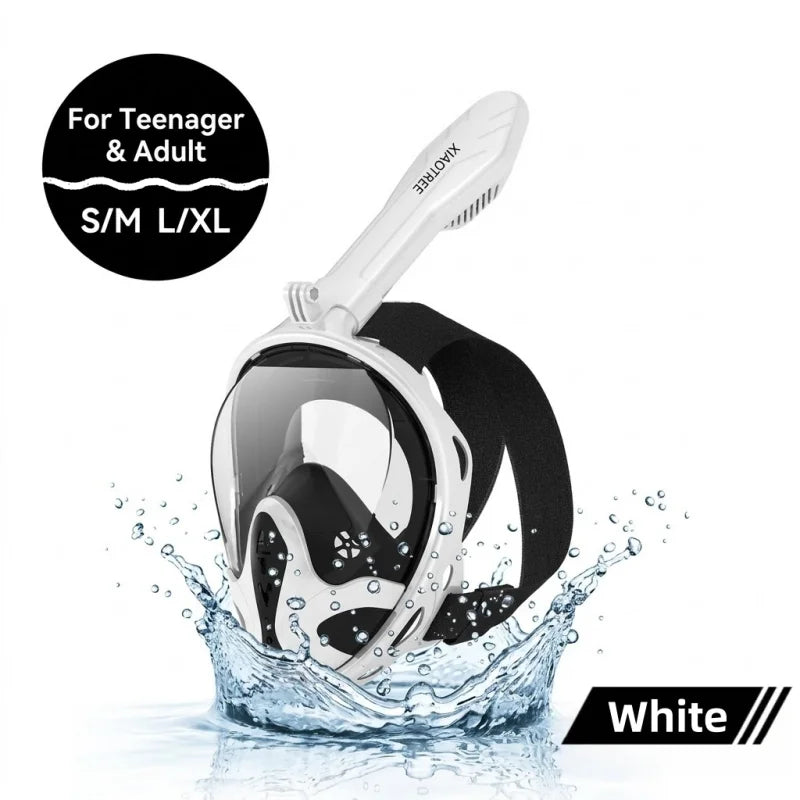 Professional Snorkeling Diving Mask Underwater Scuba Full Face Snorkel Mask Anti Fog Goggles for Kids Adult Swimming Equipment