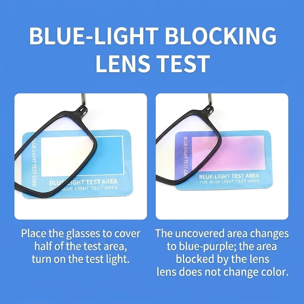 Ultra Thin Reading Glasses With Phone Case Stand Portable Stick On Phone Back Blocking Computer Readers Eyeglasses For Men Women
